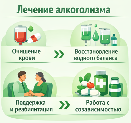 лечение алкоголизма в Тейково этапы